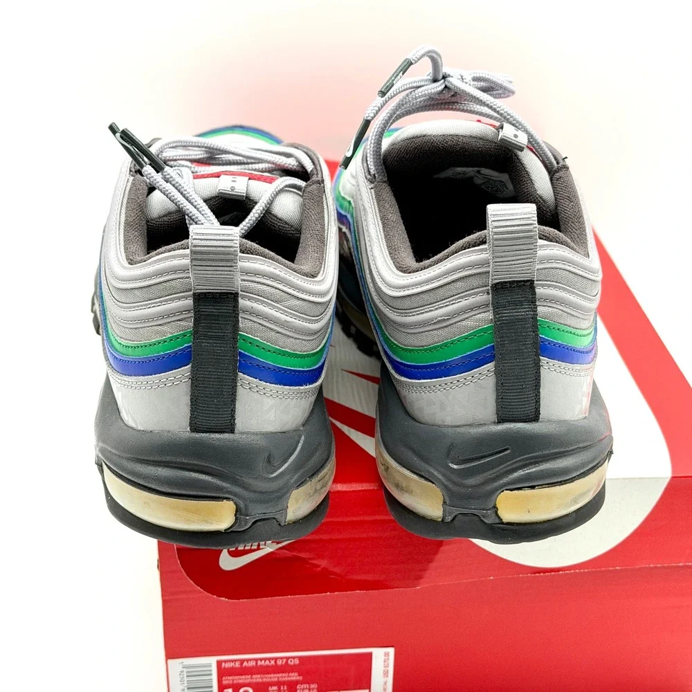 Nike Air Max 97 QS Nintendo 64 Atmosphere Grey Habanero Red CI5012-001 Mens 12